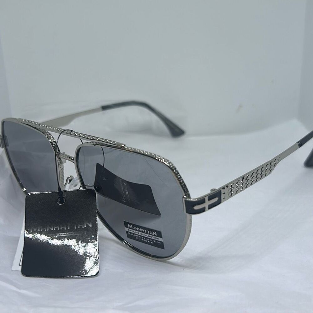 Manhattan Collection Aviator Sunglasses – Maximum UV Protection – Designer Metal